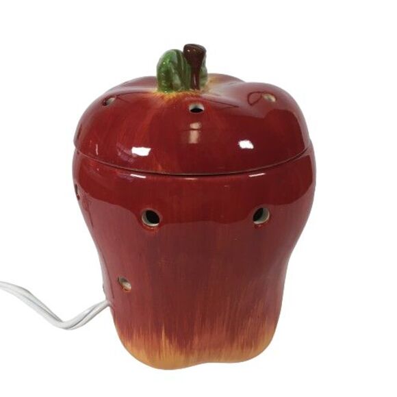 Scentsy Big Apple Full Size Teacher Plug In Wax Candle Warmer Red Retired 2010 - Picture 16 of 16
